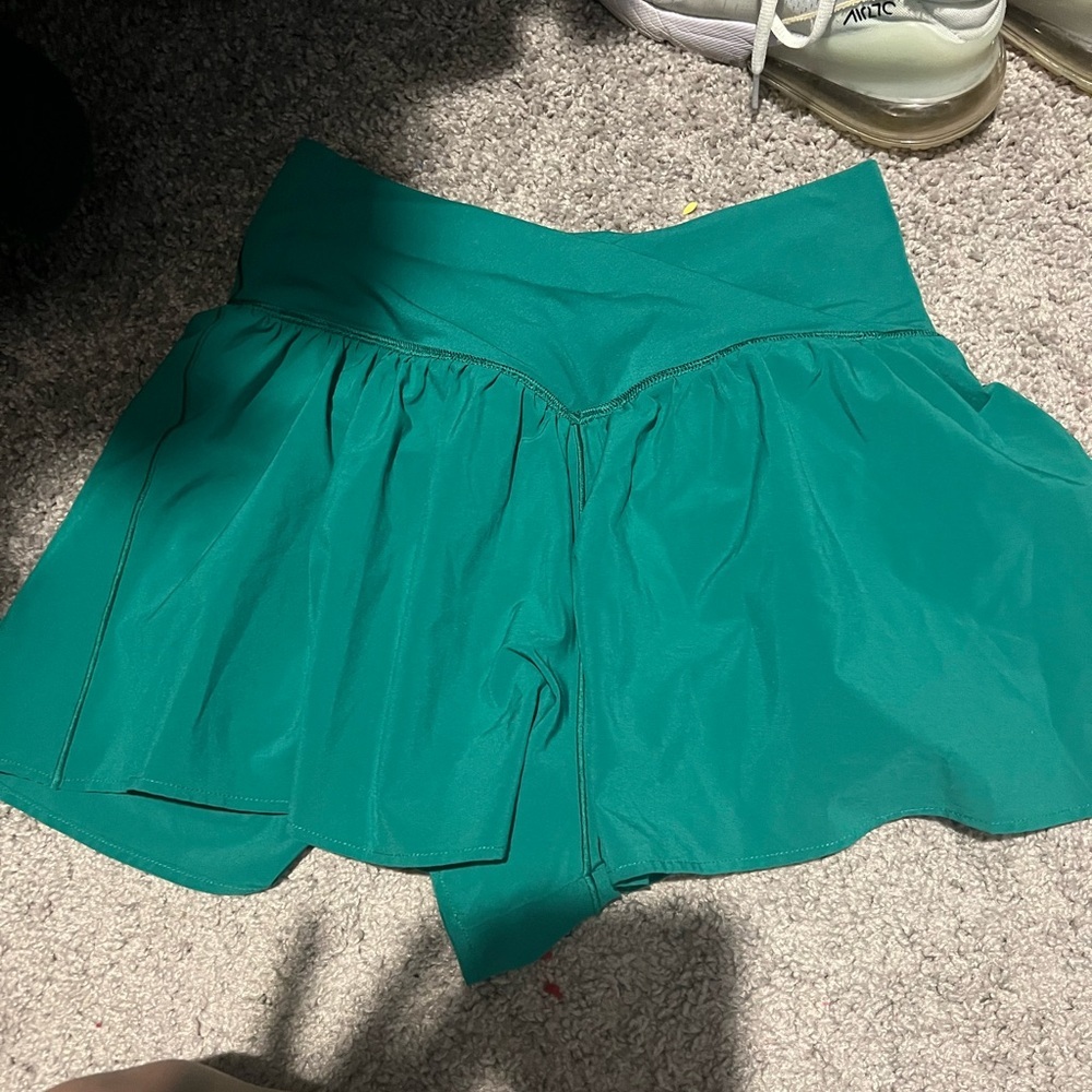 Aerie Teal Women's crossover shorts - Picture 8 of 10